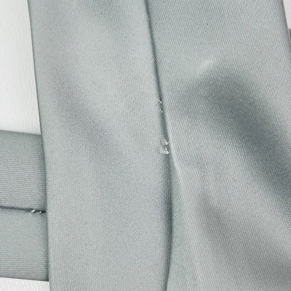 Mens Jo Renoir Paris Mens Tie Silver Solid Color Block Polyester Blend‎